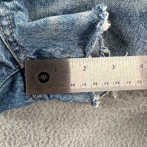 Lucky Brand Womens‎ Jean Boyfriend Shorts 2 Blue Denim Cut Off Mid Rise Pockets - Picture 16 of 16